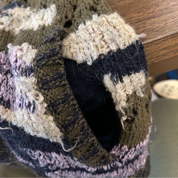 Anthropologie Sleeping On Snow Open Front Cardigan Sweater Cotton Wool Alpaca S - Picture 10 of 12